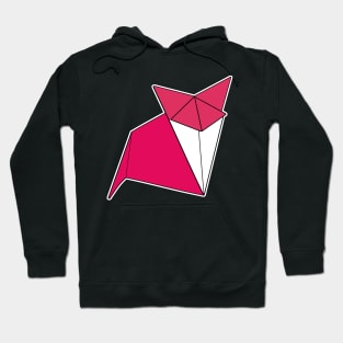 Fox Origami Sticker Style Design Hoodie